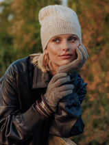 Bonnet Cachemire Sierra Etrier Beige sierra ESIE430U-vue-porte