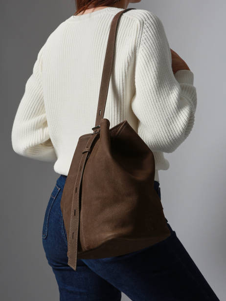 Crossbody Bag Cavalier Nubuck Leather Etrier Brown cavalier nubuck ECAN126M other view 3