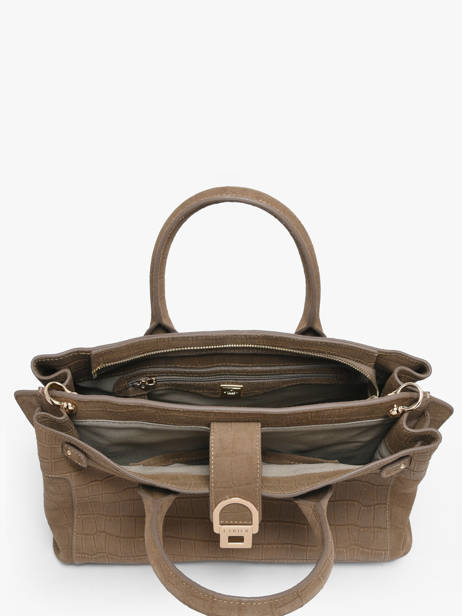 Satchel M Equestre Croco Leather Etrier Gray equestre croco EEQC142M other view 2